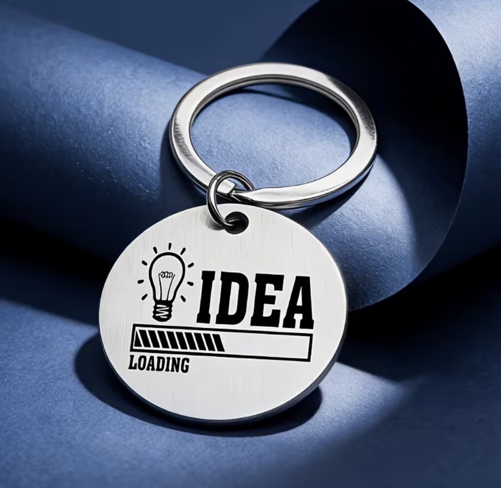 3/$25 Idea Loading Stainless Steel Keychain NEW
